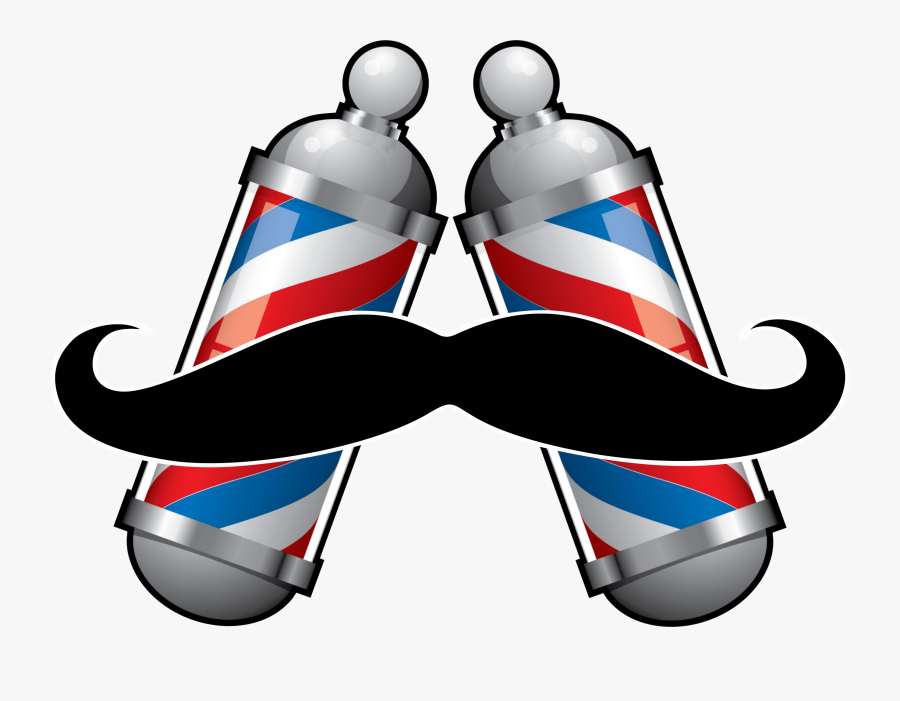 Barber Shop Pole, Transparent Clipart