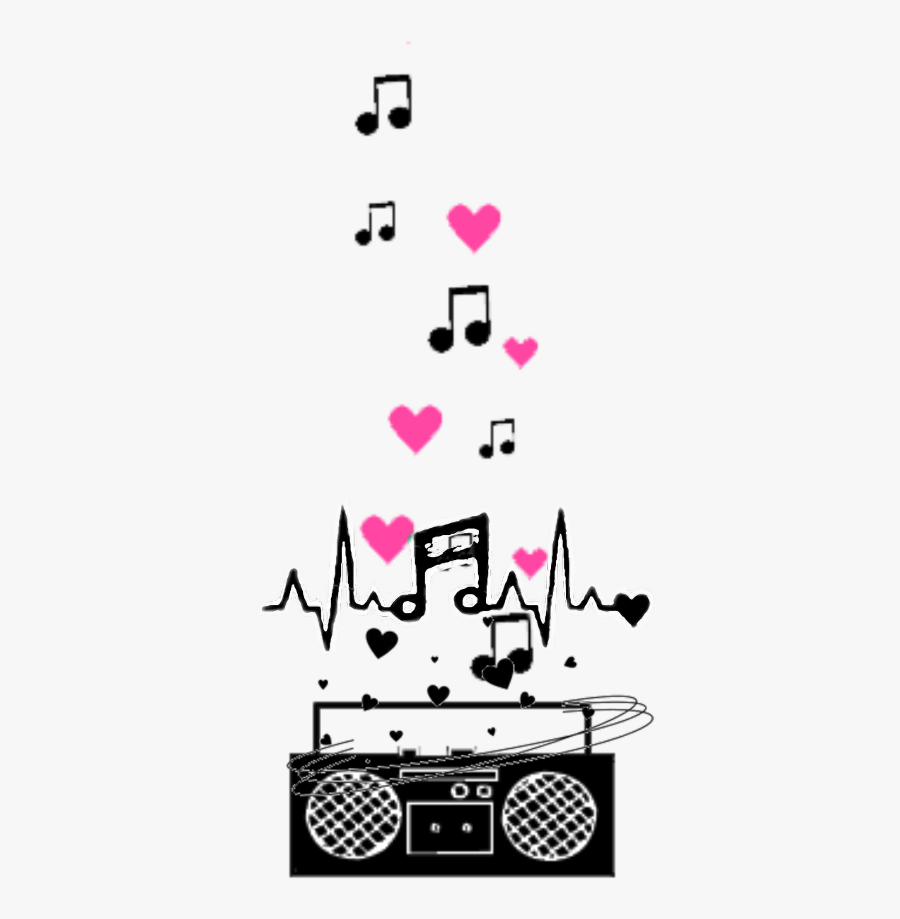 #music #hearts #boombox, Transparent Clipart