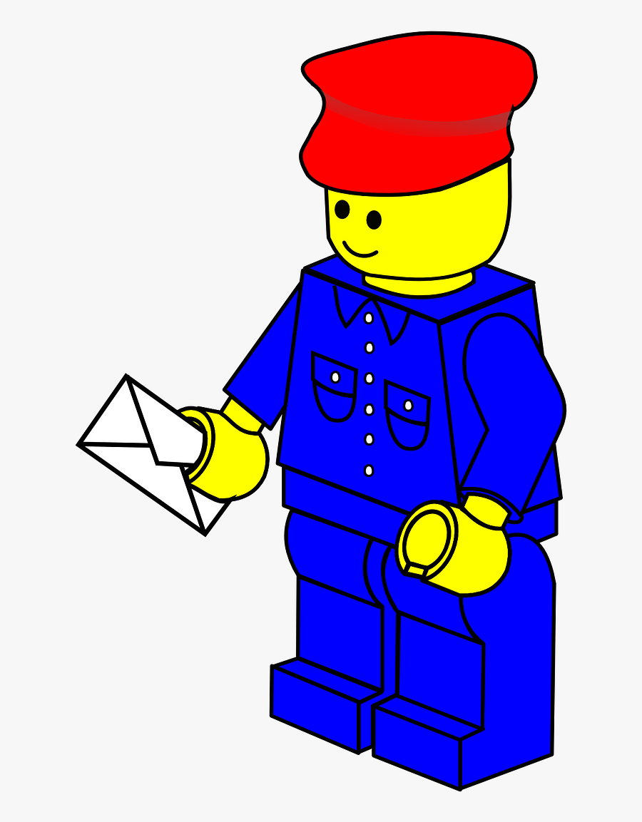 Lego Town Postman - Lego Clip Art, Transparent Clipart