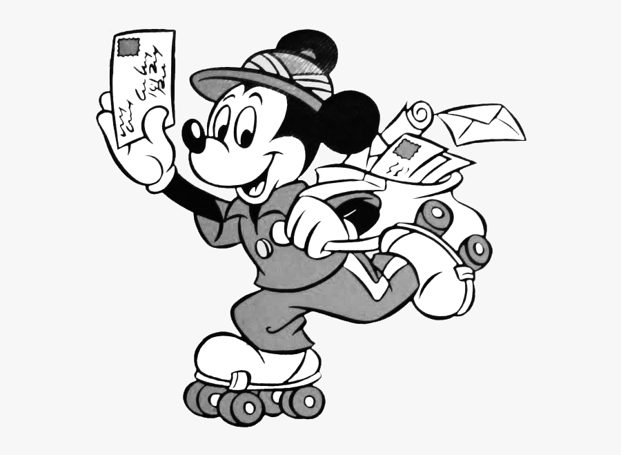 Black White Mickey - Mickey Mouse, Transparent Clipart
