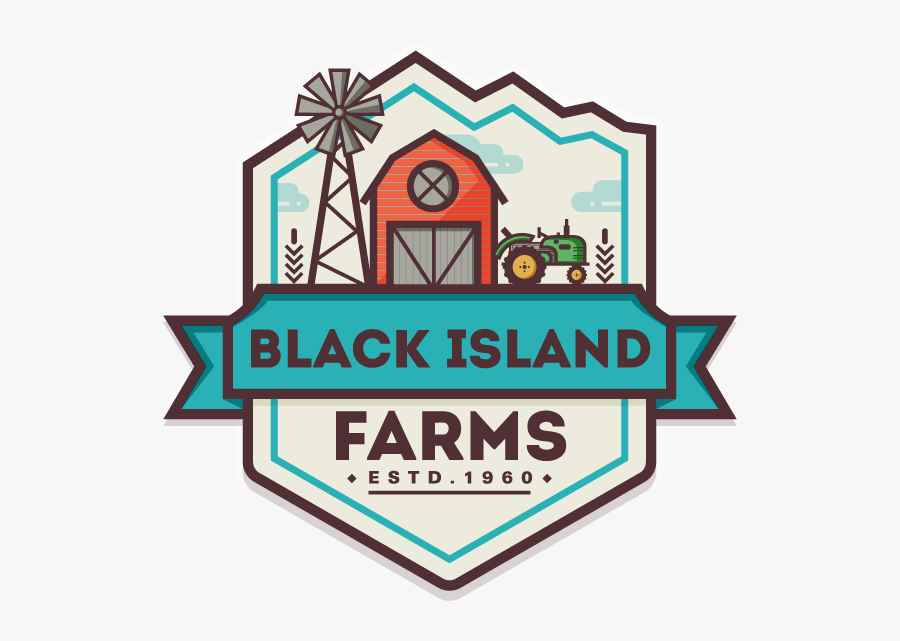 Black Island Farms Logo, Transparent Clipart