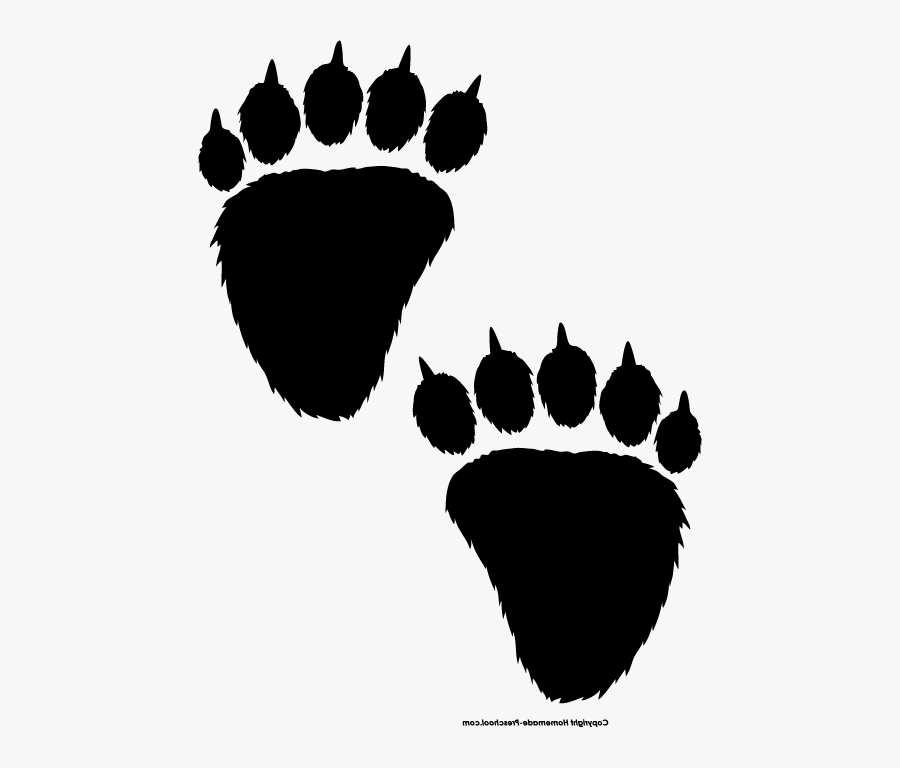 Bear Paw Print Clip Art - Bear Paw Print Png, Transparent Clipart