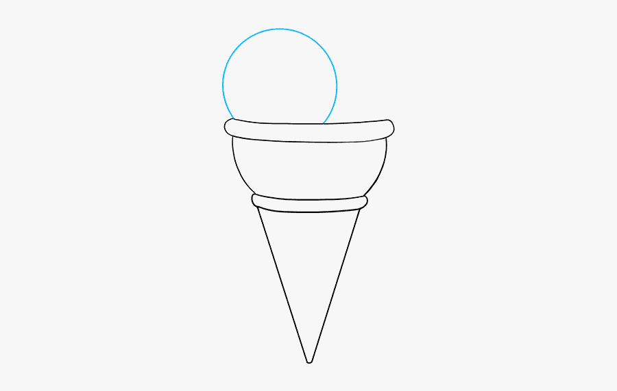 How To Draw Ice Cream - Line Art, Transparent Clipart