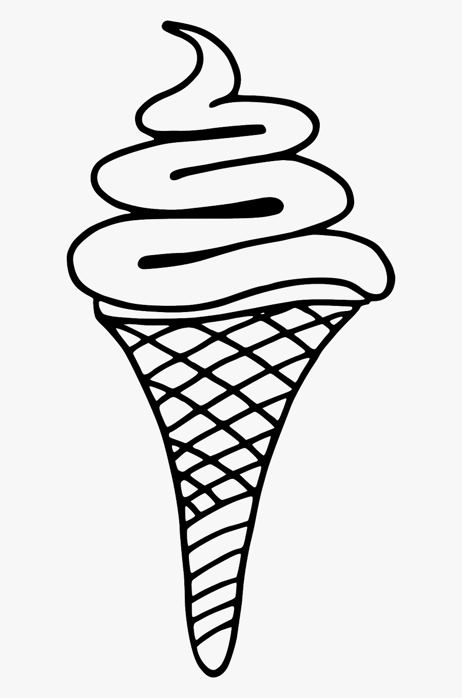 Soft Serve Ice Cream Cone Dairy Free Picture - Ice Cream Pops Clipart Black And White, Transparent Clipart