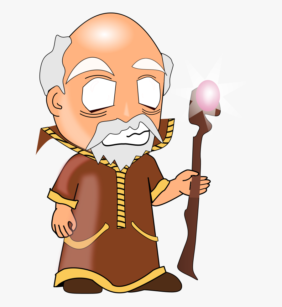 Battle - Clipart - Wise Old Man Clip Art, Transparent Clipart