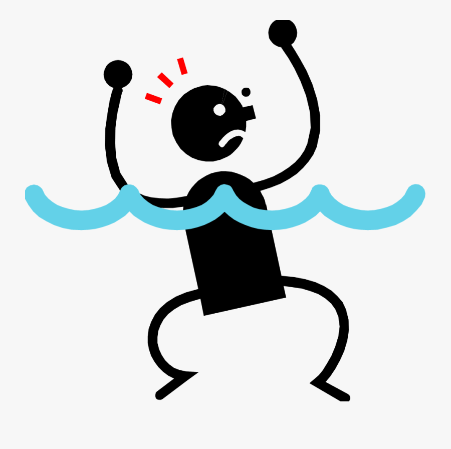 Outsourcing For Enhanced Productivity - Drowning Stick Man Gif, Transparent Clipart