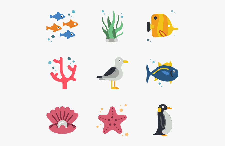 Sea Life - Sea Animal Icon, Transparent Clipart