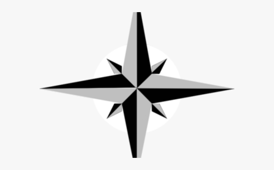 Compass Clipart North Star - Compass Rose Star, Transparent Clipart