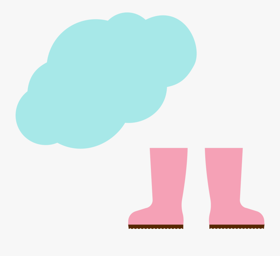 Rain Boots And Cloud Svg Cut File - Riding Boot, Transparent Clipart