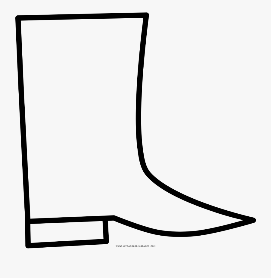 Boot Coloring Page, Transparent Clipart