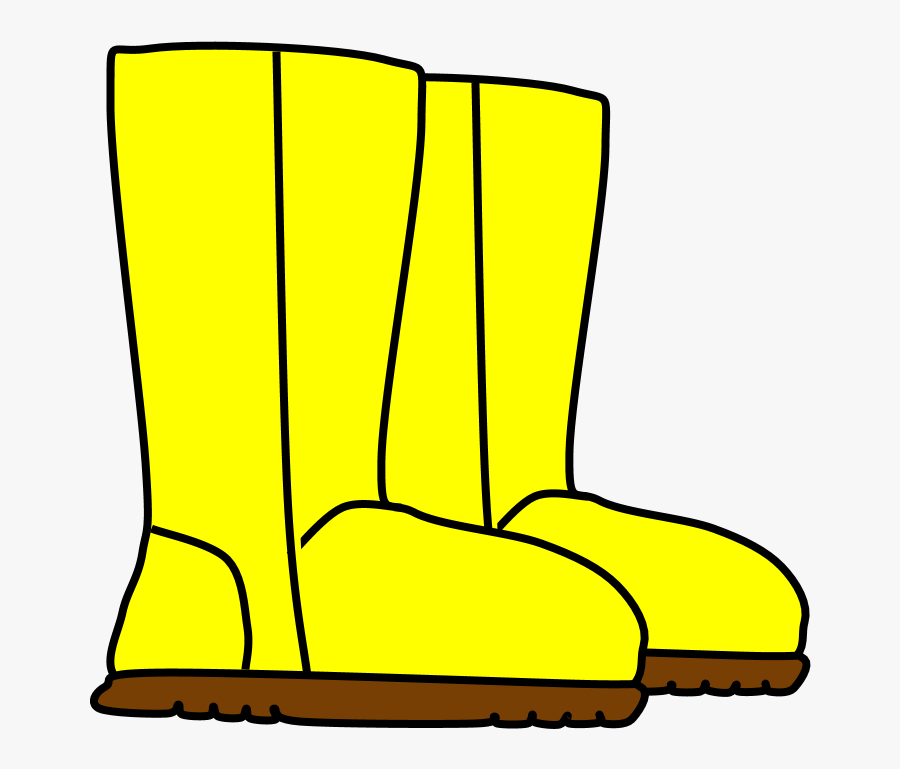 Boots, Snow, Rain, Yellow, Transparent Clipart