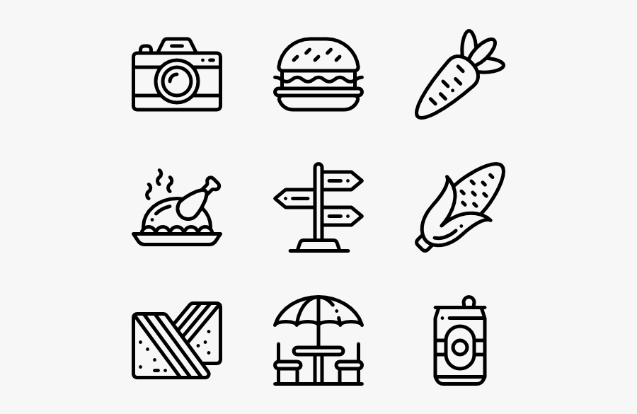 Picnic And Barbecue - Real Estate Icon Line, Transparent Clipart