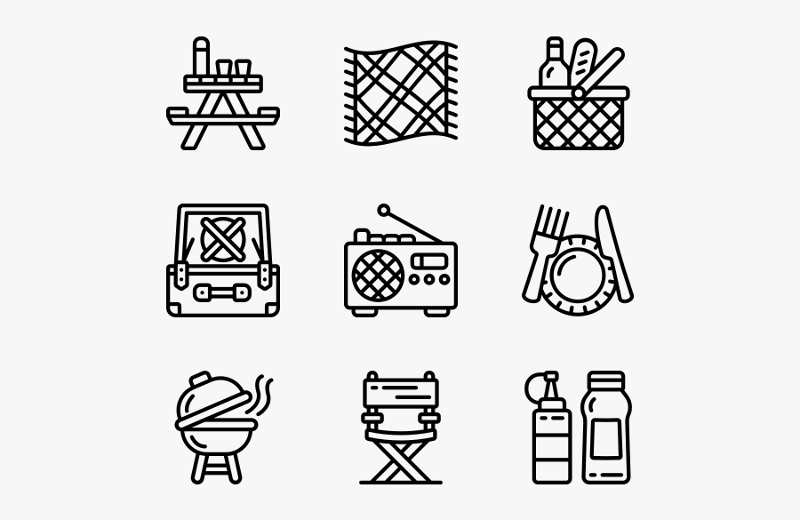 Picnic - Logistic Icons, Transparent Clipart