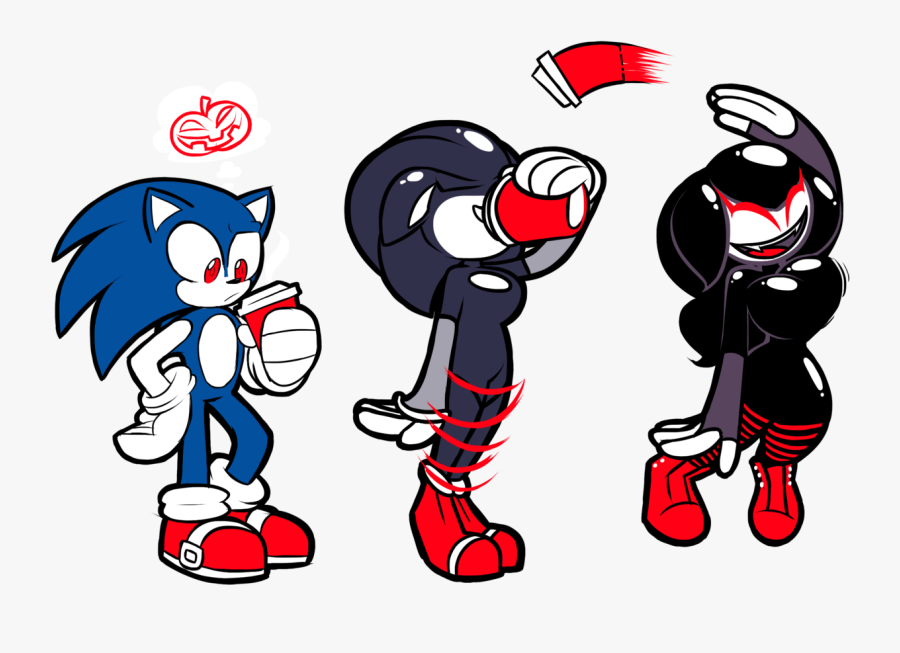 Patreon Spooktacular Commission, Sonic Drinking A Pumpkin - Sonic Tg Tf, Transparent Clipart