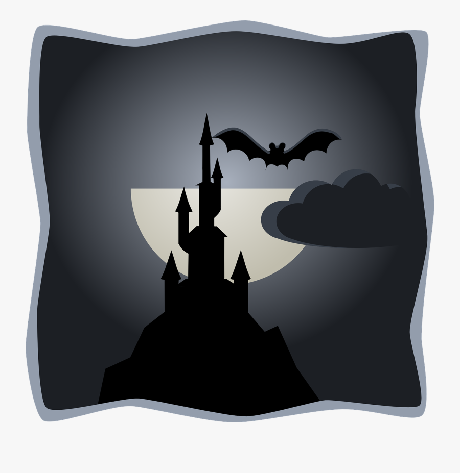 Bat, Castle, Spooky, Halloween, Dracula, Horror, Scary - Goth Clipart, Transparent Clipart