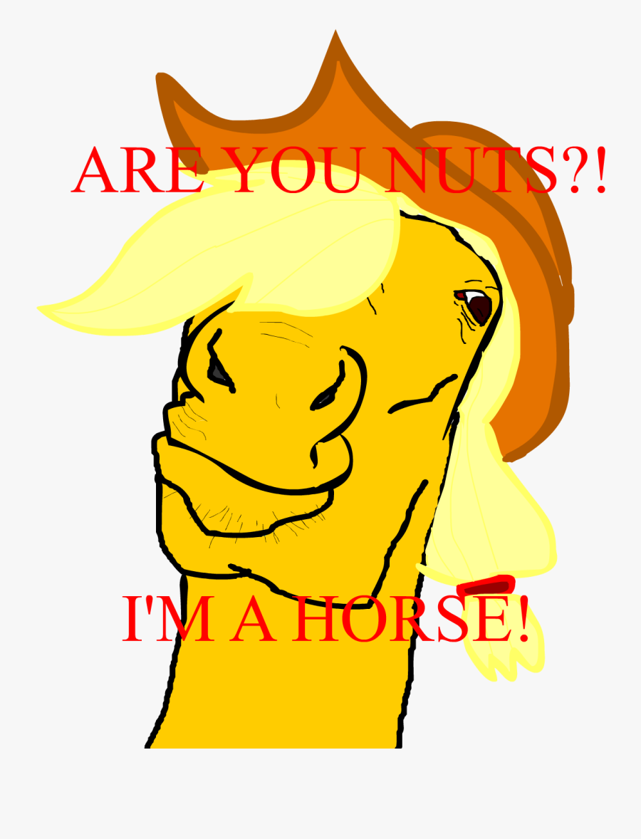 Are You E Applejack Horse Yellow Facial Expression, Transparent Clipart