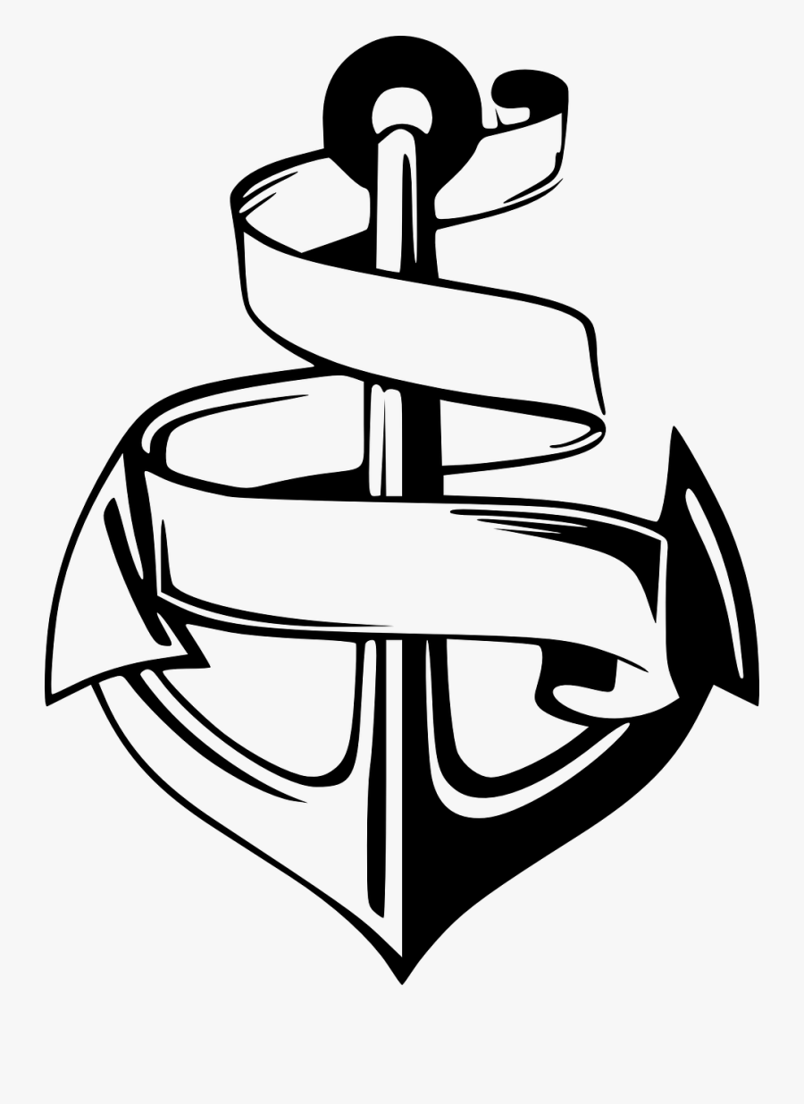 Anchor Nautical Symbol - Anchor Black And White, Transparent Clipart