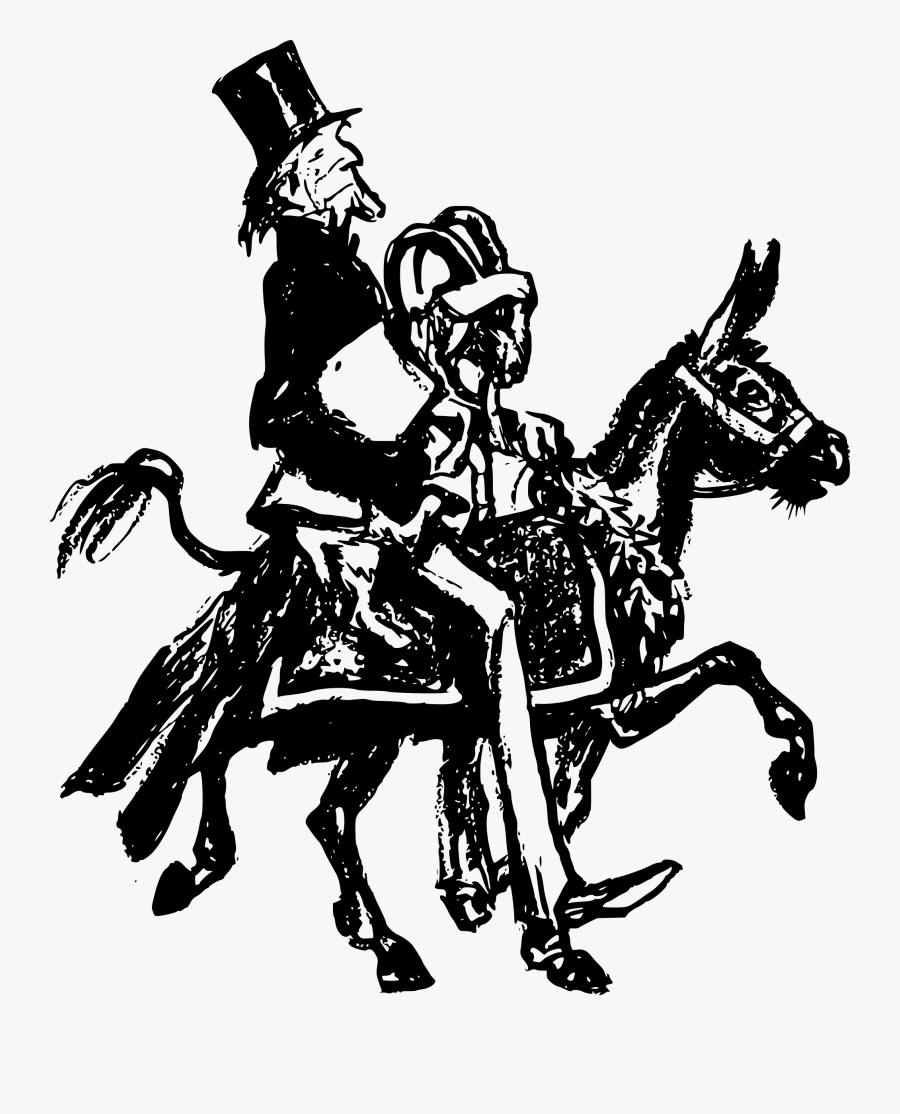 Man On A Donkey With A Goat Clip Arts - Clip Art, Transparent Clipart