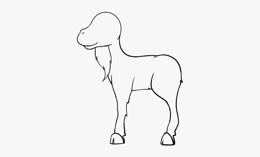 Clip Art Goat Head Drawing - Line Art, Transparent Clipart