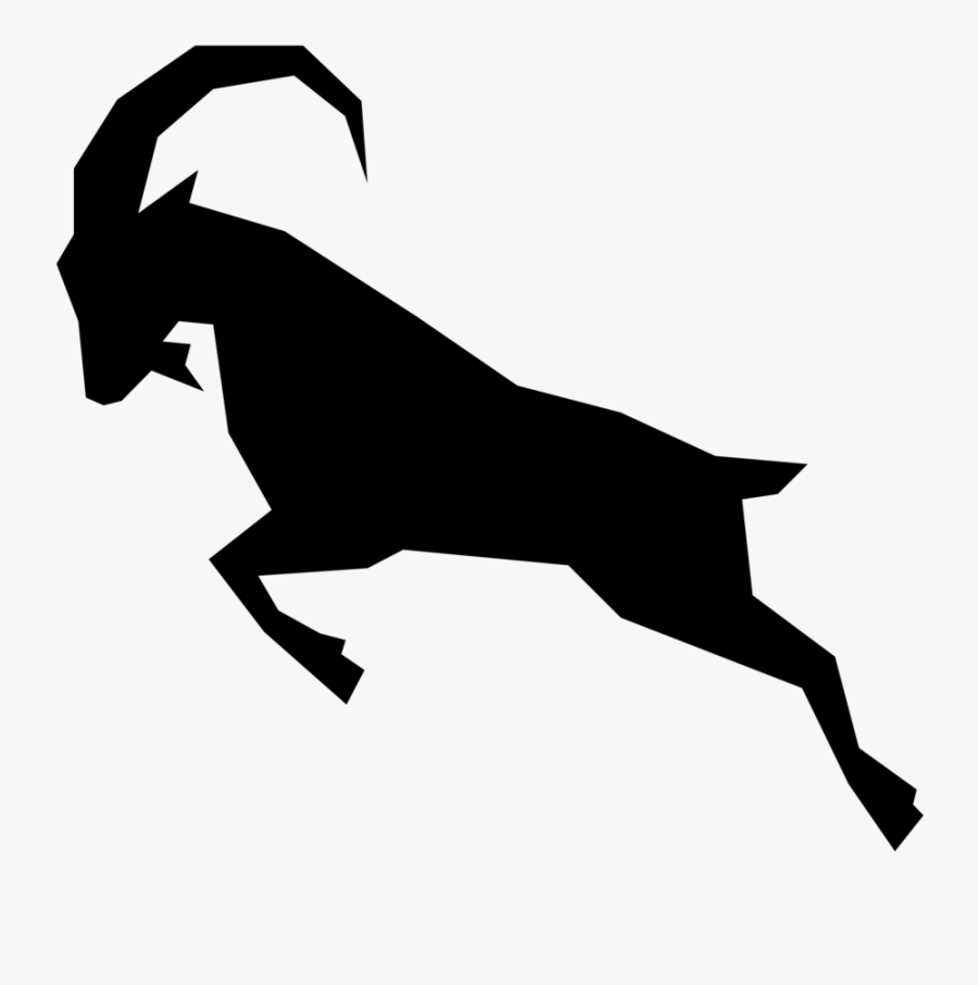 Goat Png - Mountain Goat Silhouette, Transparent Clipart