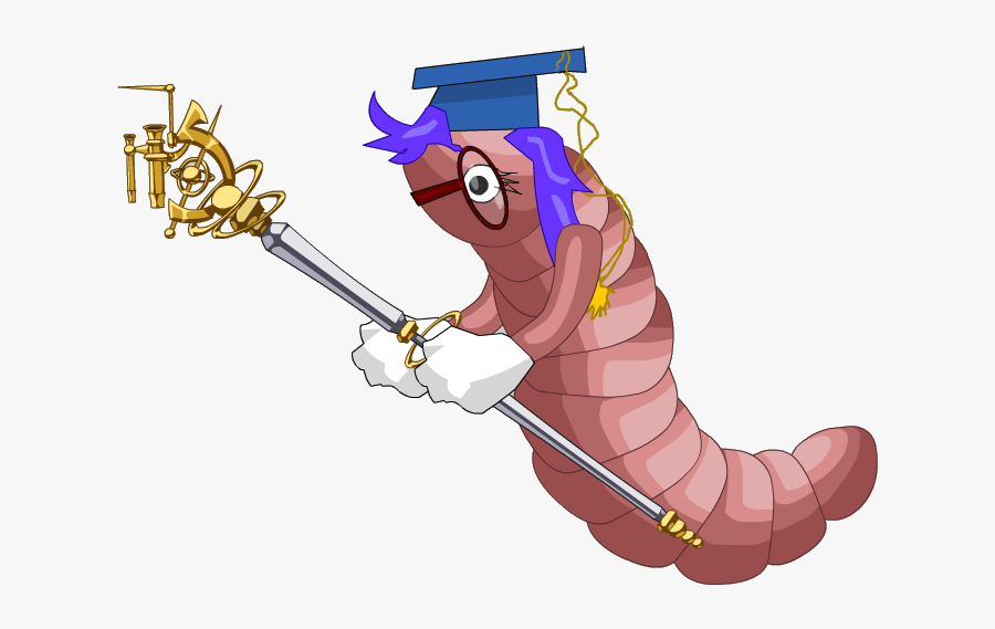 Bookworm Librarian - Cartoon, Transparent Clipart