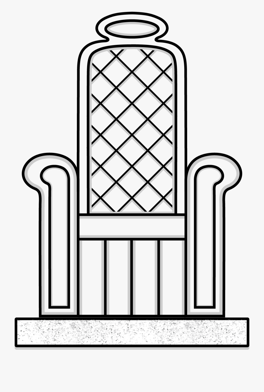 Throne Line Drawing, Transparent Clipart