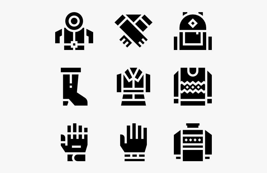 Winter Clothes And Accesories - Emblem, Transparent Clipart