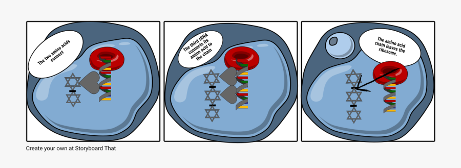 Process Of Protein Synthesis Comic Strip, Transparent Clipart