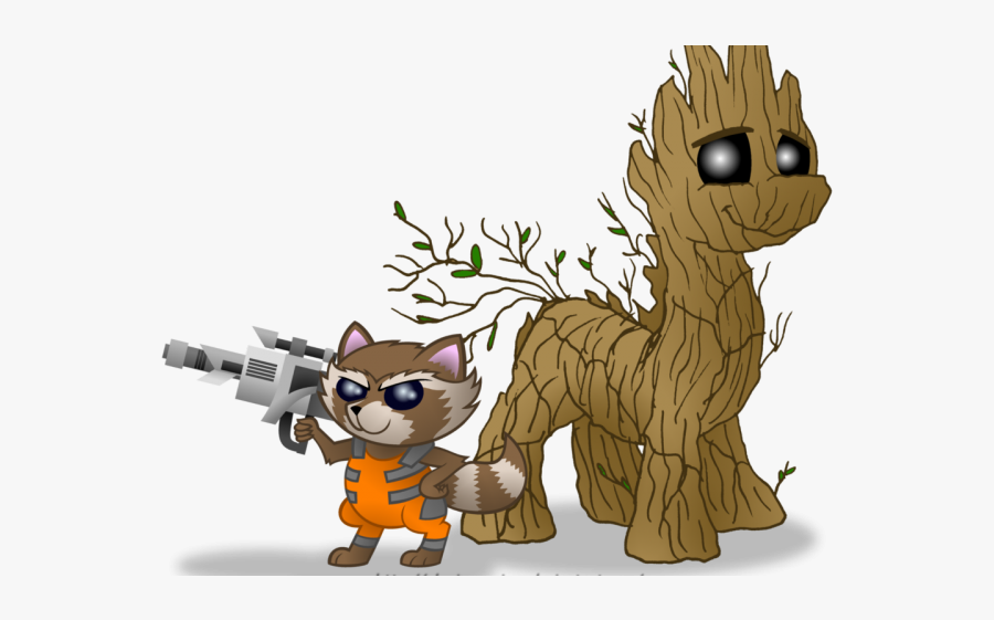 Rocket Raccoon Clipart Transparent - Rocket And Groot Transparents, Transparent Clipart