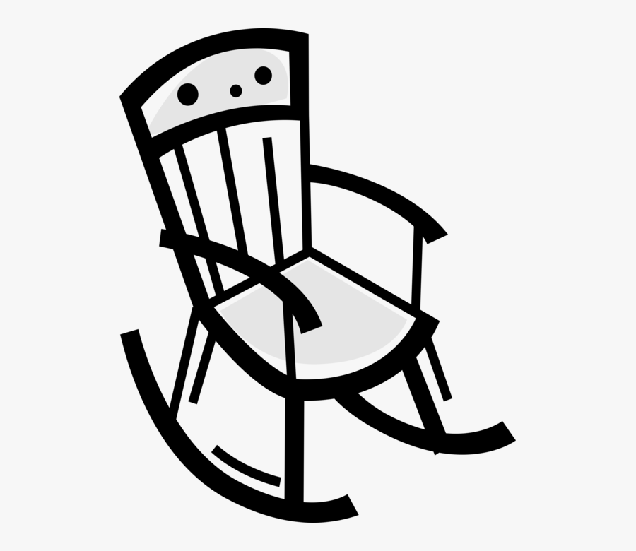 Vector Illustration Of Gentle Motion Rocking Chair - Rocking Chair Clipart, Transparent Clipart
