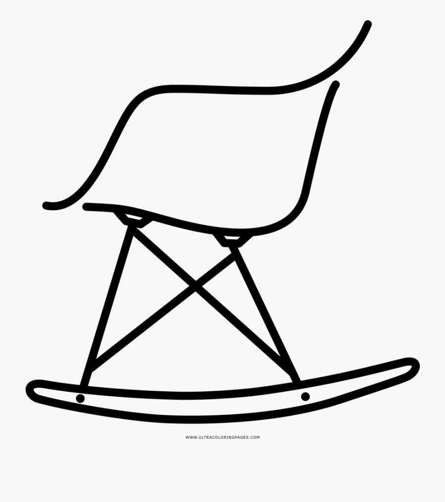 Rocking Chair Coloring Page - Chair, Transparent Clipart