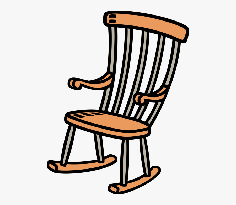 Vector Illustration Of Gentle Motion Rocking Chair - Rocking Chair Clipart, Transparent Clipart