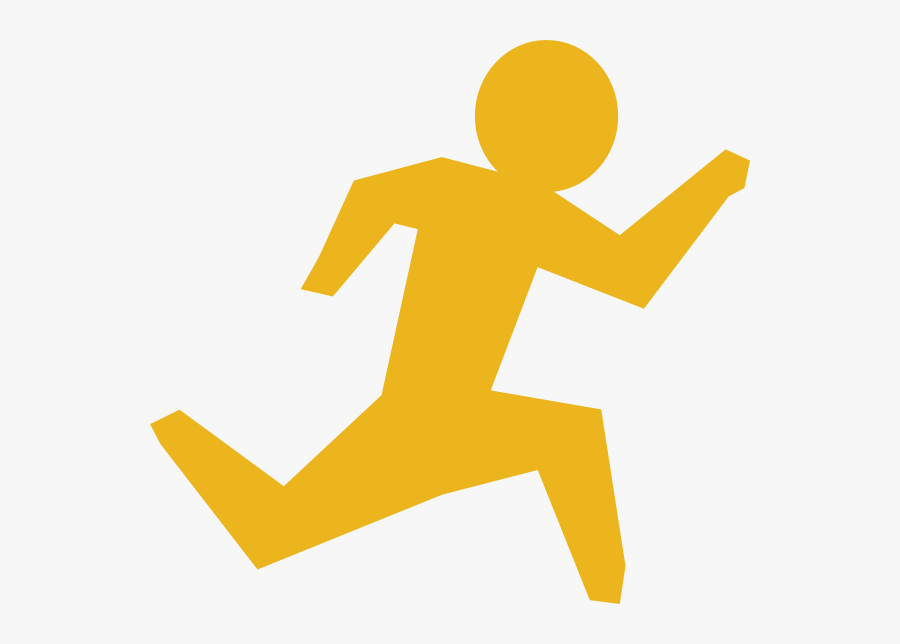 Stick Figure Running, Transparent Clipart