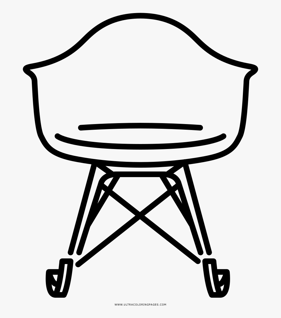Rocking Chair Coloring Page - Coloring Book, Transparent Clipart