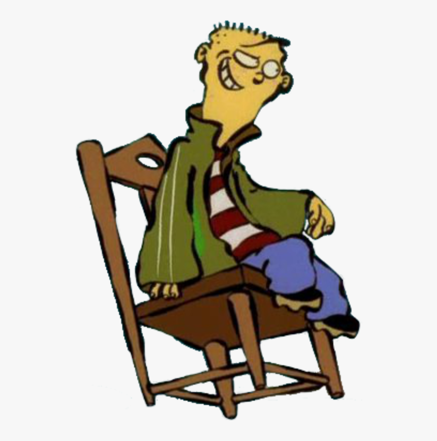 Clip Art Sitting Human Behavior Clip Art Male Cartoon - Ed From Ed Edd And Eddy Sitting, Transparent Clipart
