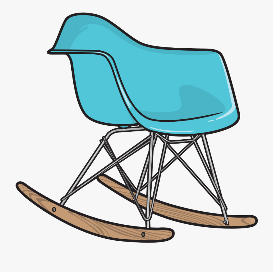 Armchair Charles Eames - Rocking Chair, Transparent Clipart