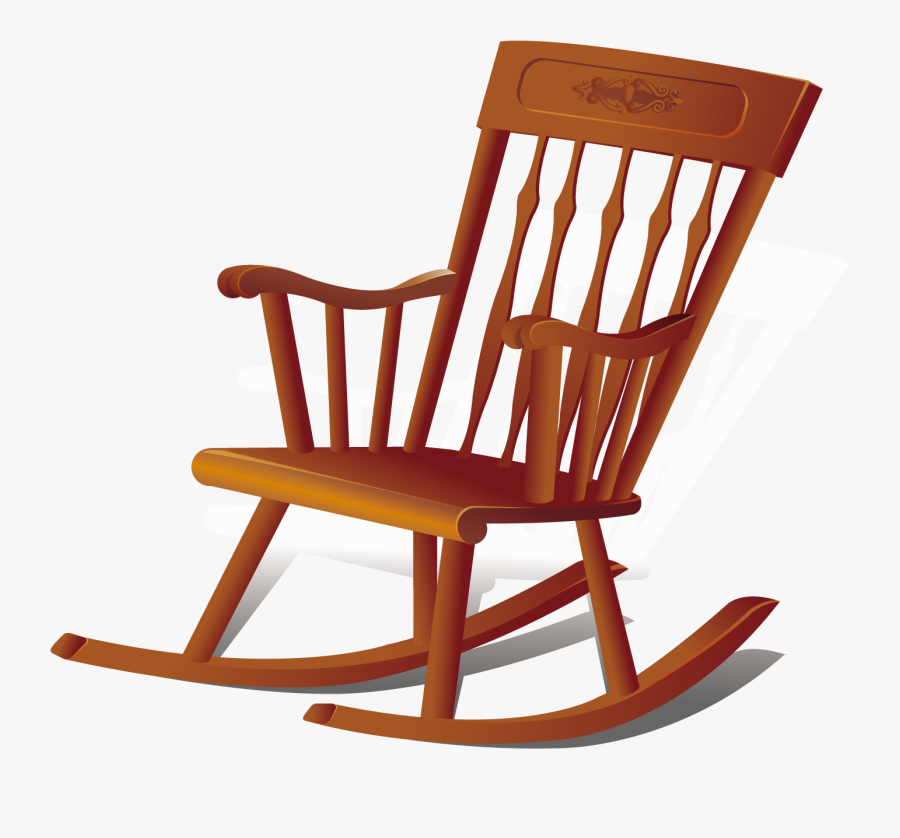 Wood Rocking Chair Clipart, Transparent Clipart
