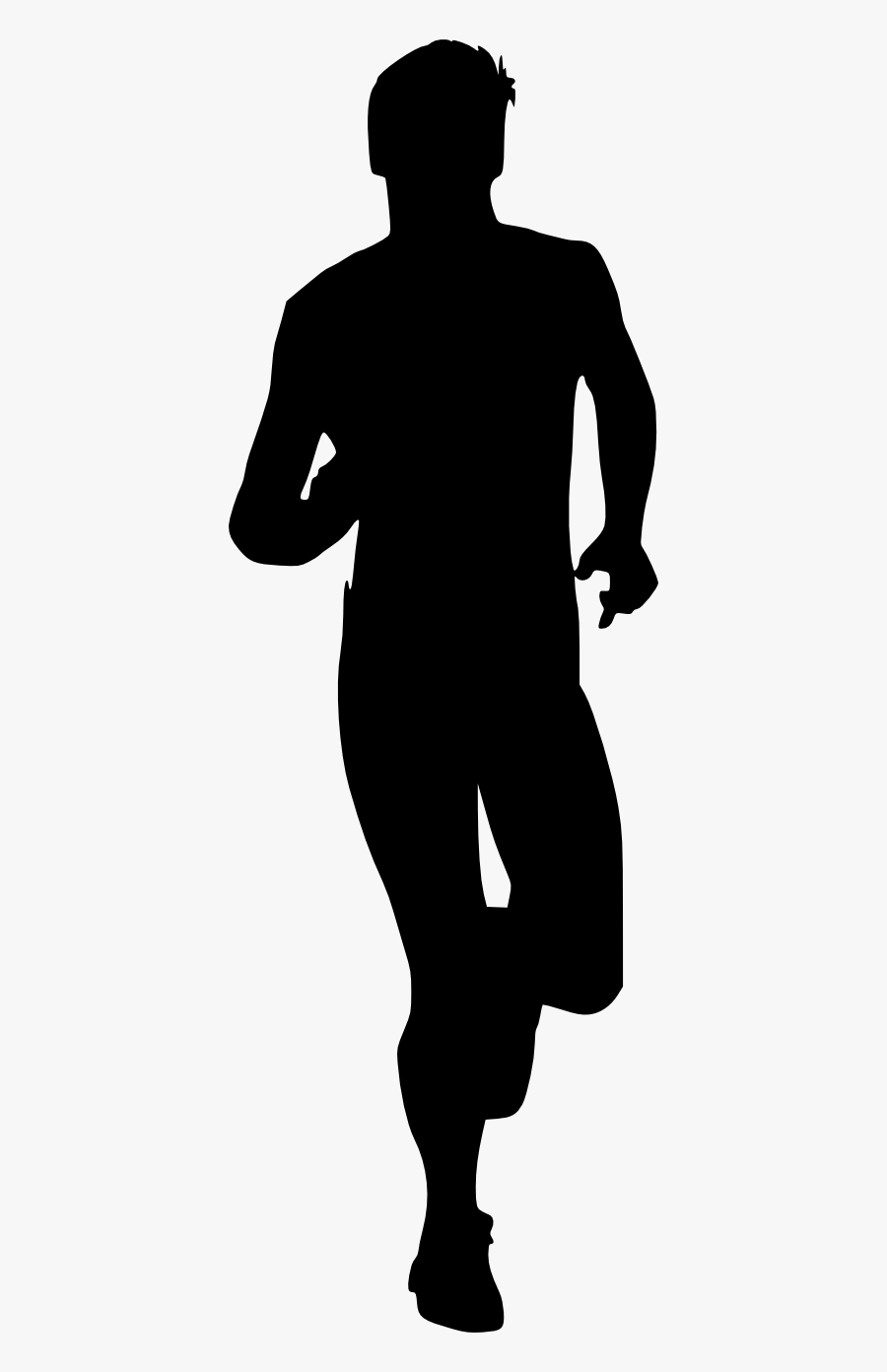 20 Man Running Silhouette - 18th Century Man Silhouette, Transparent Clipart