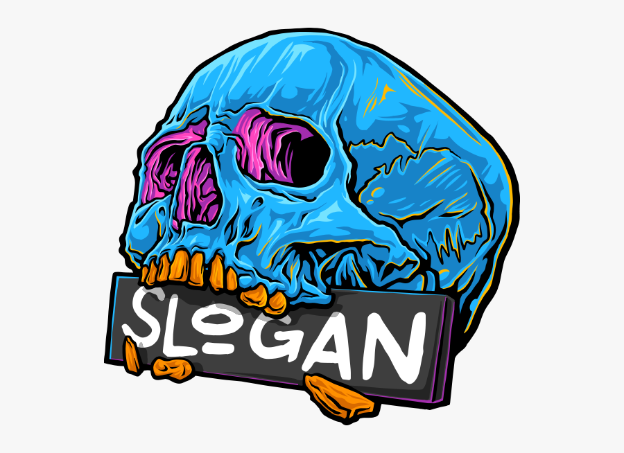 Picture - Skull Slogan, Transparent Clipart