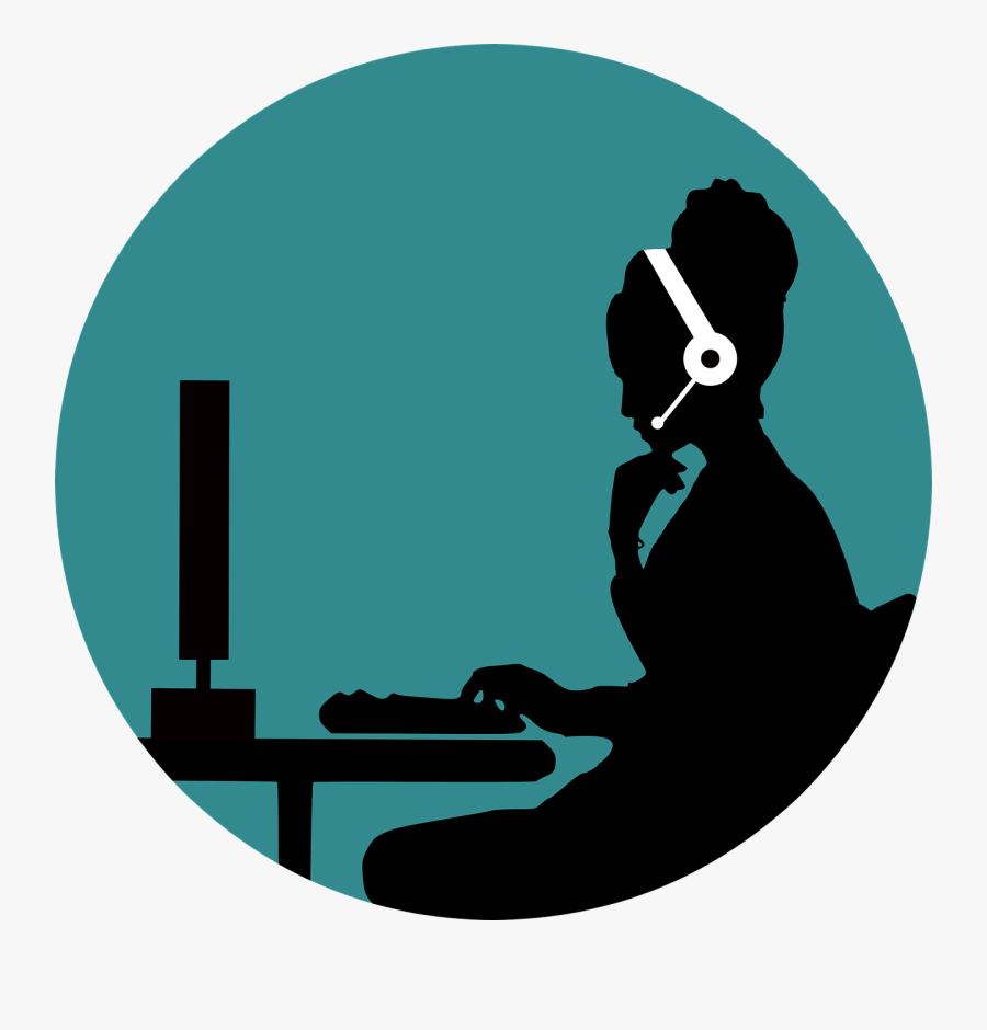 Good Customer Service - Silhouette Call Center Agent, Transparent Clipart