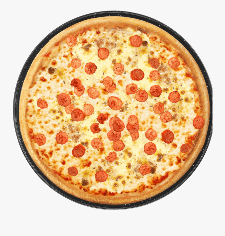 Bbq Sausages Pizza - Pizza, Transparent Clipart