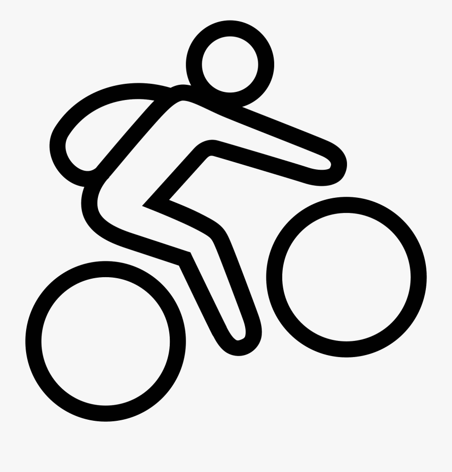Clip Art Royalty Free Library Biker Vector Downhill - Mountainbike Icon Png White, Transparent Clipart