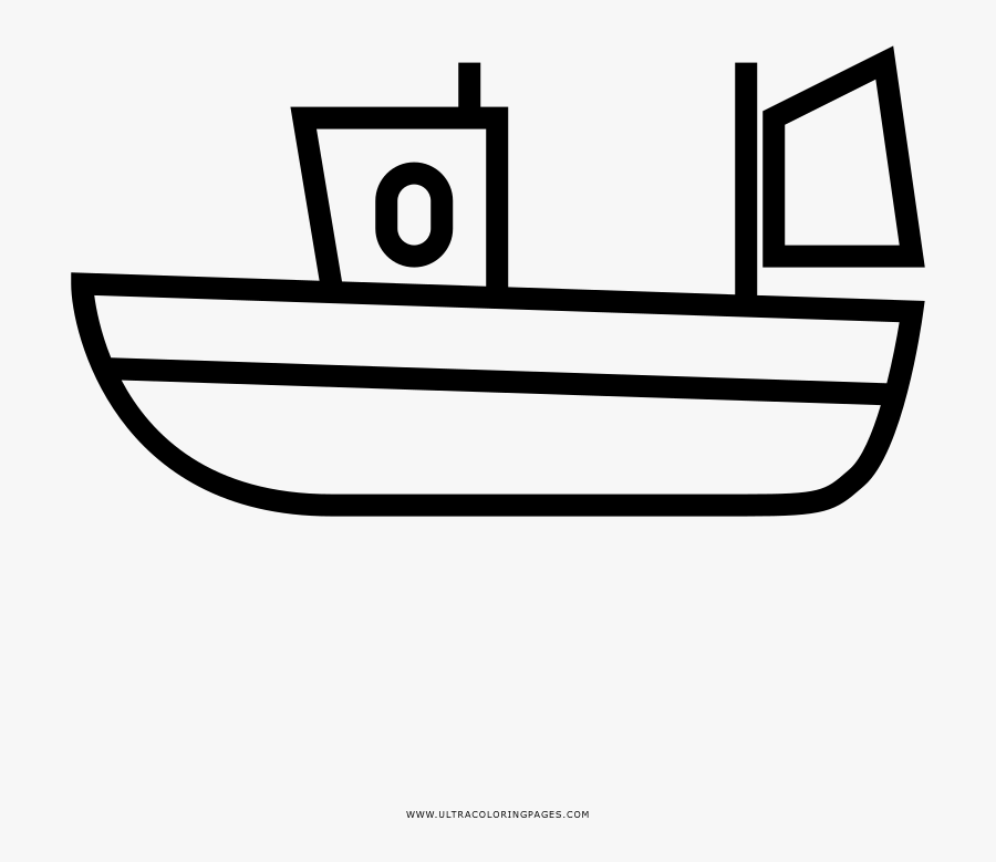 Fishing Boat Coloring Page - Bandera De Usa Para Colorear, Transparent Clipart