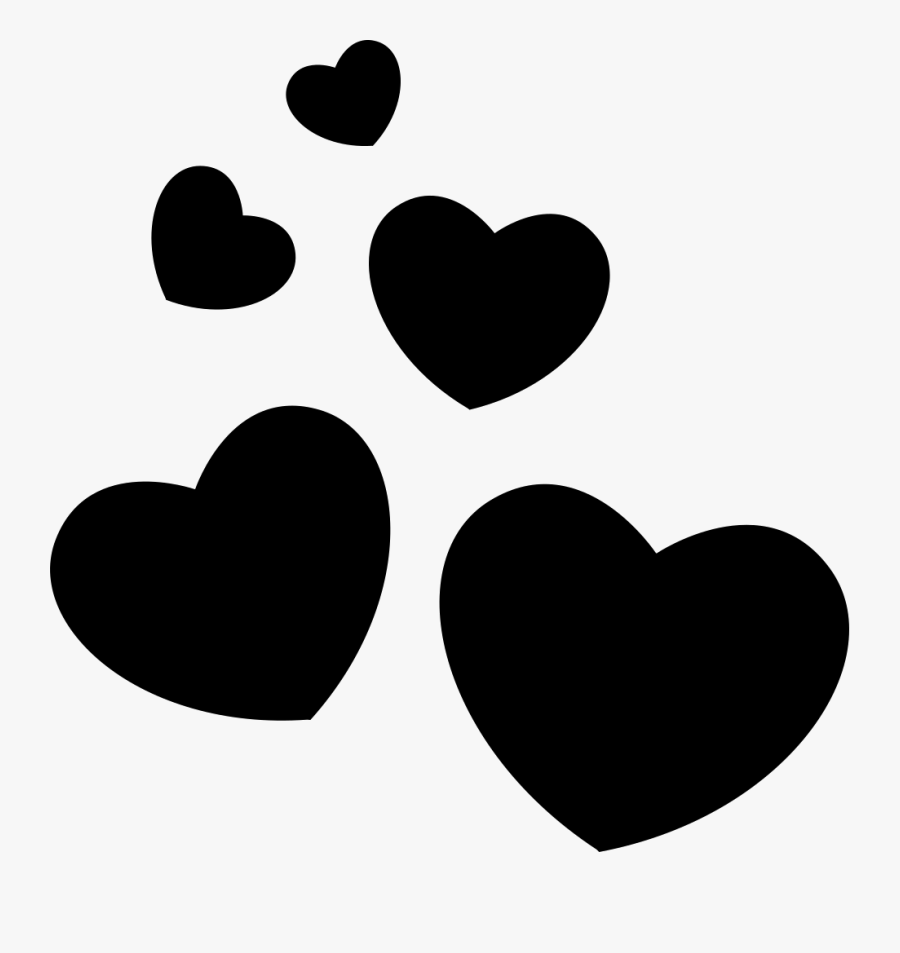 Download And White,clip Art,valentine"s Day - Group Of Hearts Svg ...