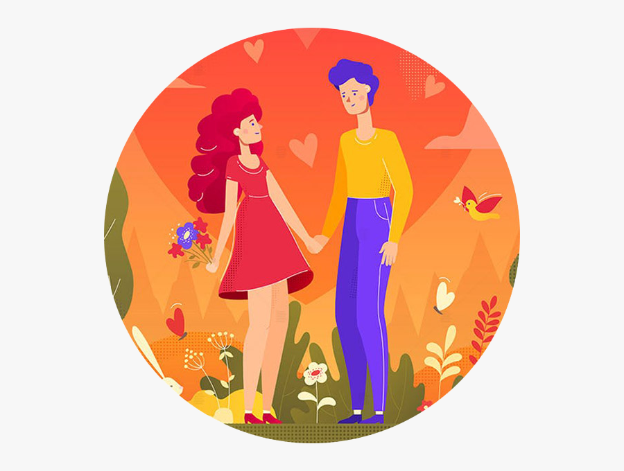 Romantic Couple Pic Holi, Transparent Clipart