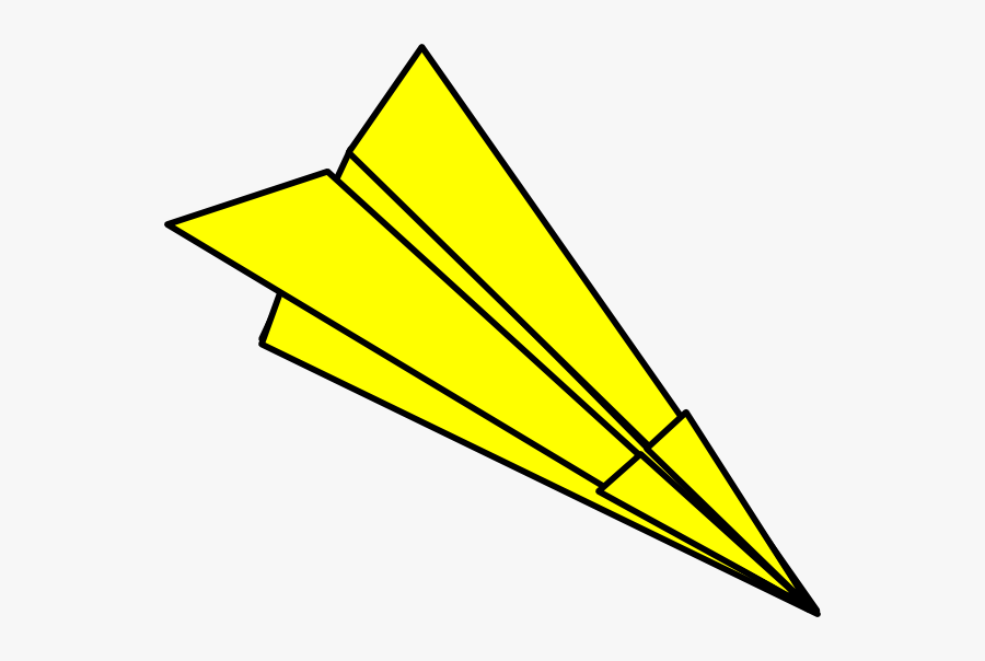 Paper Airplane Clipart U0026middot Yellow Paperplane - Triangle, Transparent Clipart