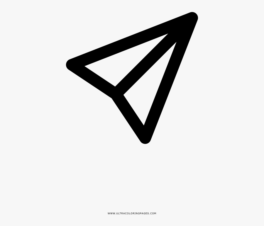 Paper Airplane Coloring Page - Triangle, Transparent Clipart