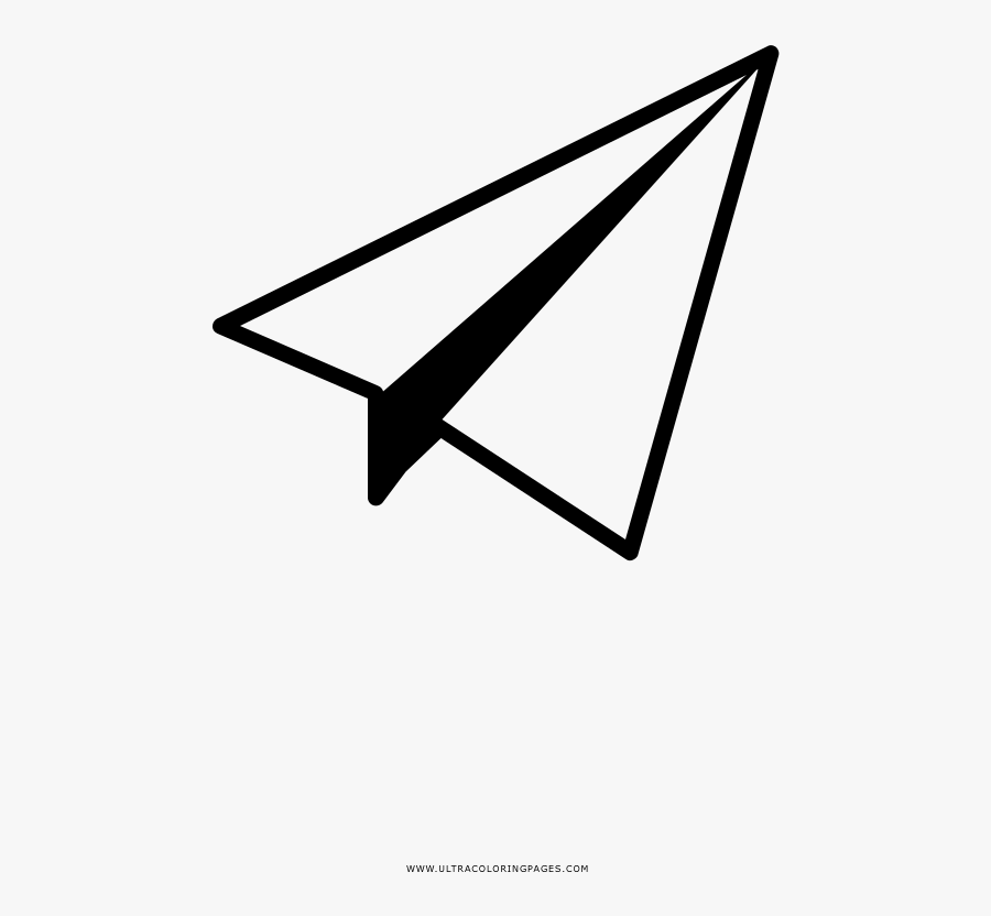 Paper Airplane Coloring Page - Aviao De Papel Desenho, Transparent Clipart
