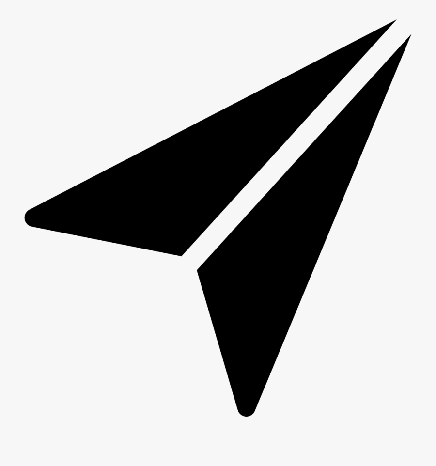 Small Paper Airplane - Papel Plane Black Png, Transparent Clipart