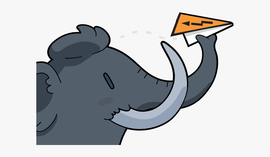 Mastodon Software"s Illustration Of An Elephant Throwing, Transparent Clipart